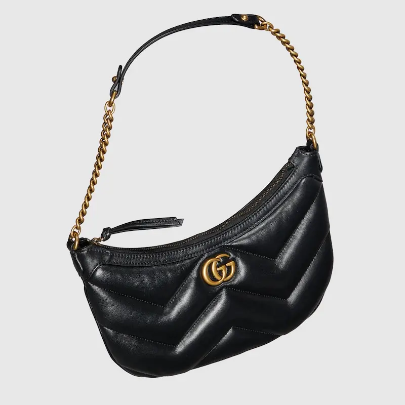 Túi Gucci GG Marmont Small Shoulder Bag 'Black Leather' 777263-AAC74-1000 - Ảnh 3