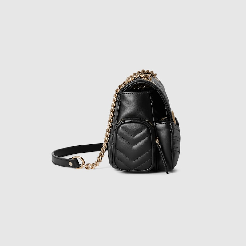 Túi Gucci GG Marmont Small Multi-Pocket Bag 'Black Leather' 795228-AADPJ-1000 - Ảnh 5