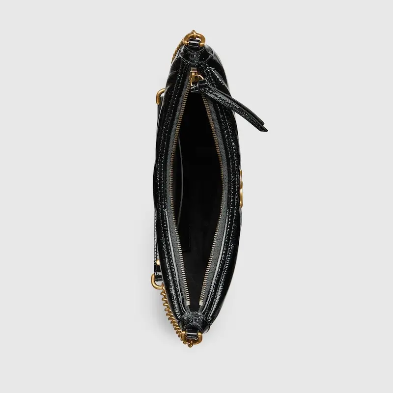 Túi Gucci GG Marmont Small Shoulder Bag 'Black Patent' 777263-0AABA-1000 - Ảnh 5