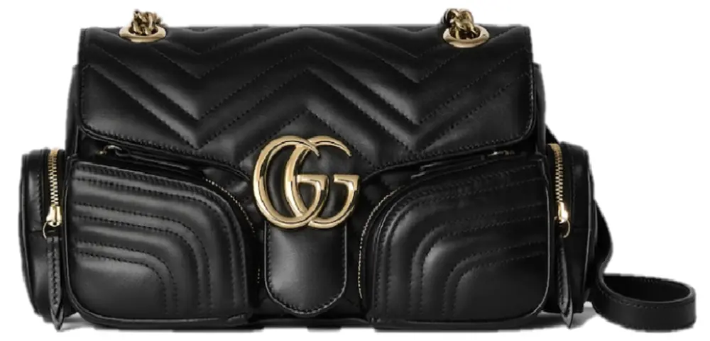 Túi Gucci GG Marmont Small Multi-Pocket Bag 'Black Leather' 795228-AADPJ-1000
