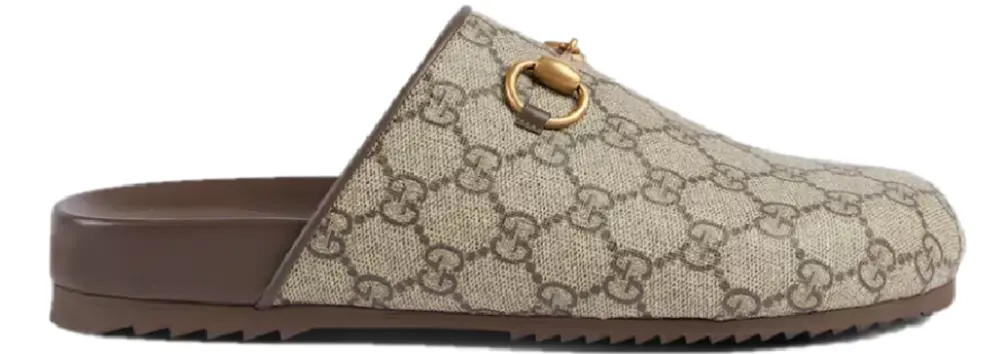 Giày Gucci GG Supreme Horsebit Slipper 'Beige' 749815-KHN80-9769