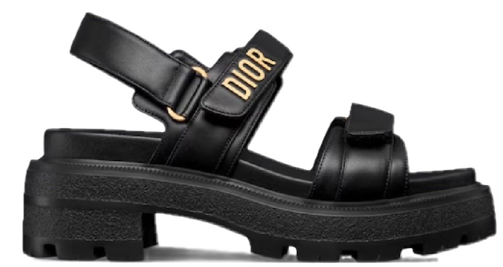 Dép Dior Dioract Platform Sandal 'Black' KCO016LAB-S900