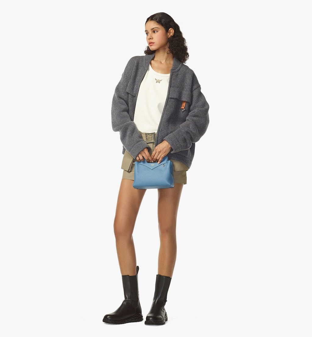 Túi MCM Soft Diamond Tote 'Blue' MWREAAK02E4001 - Ảnh 3