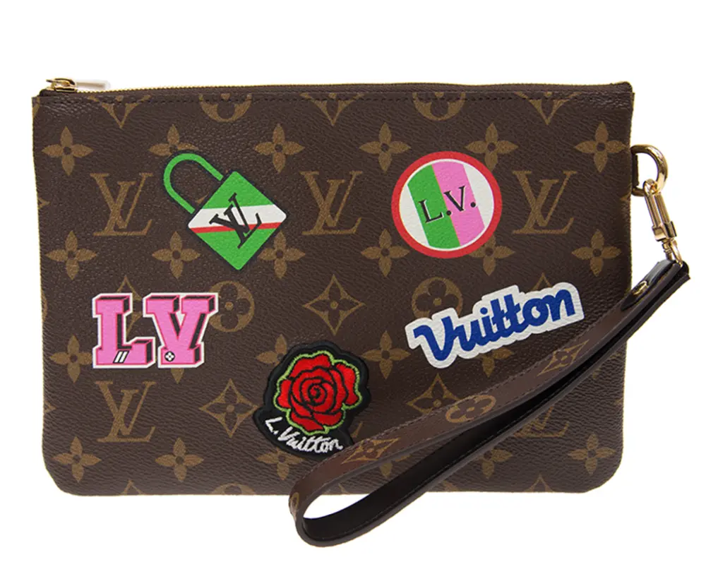 Túi Louis Vuitton Monogram City Pouch Patches Collection 'Brown' M63447 - Ảnh 3