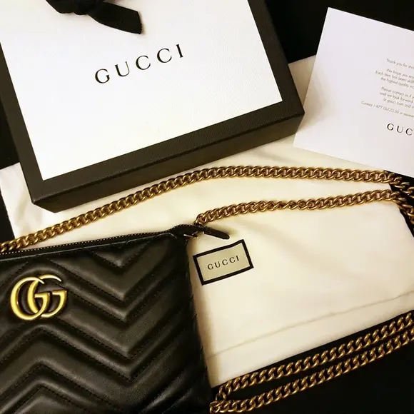 Túi Gucci GG Marmont Matlassé Cross Body Bag 443447-DRW1T-1000 - Ảnh 4