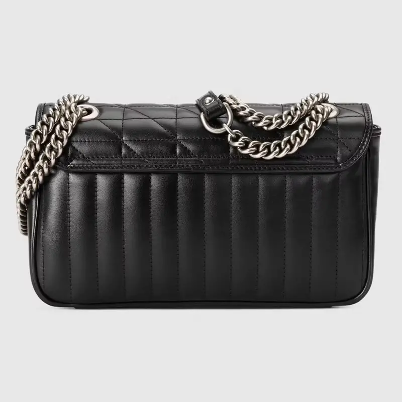 Túi Gucci GG Marmont Small Shoulder 'Black Leather' 443497-UM8AN-1000 - Ảnh 3