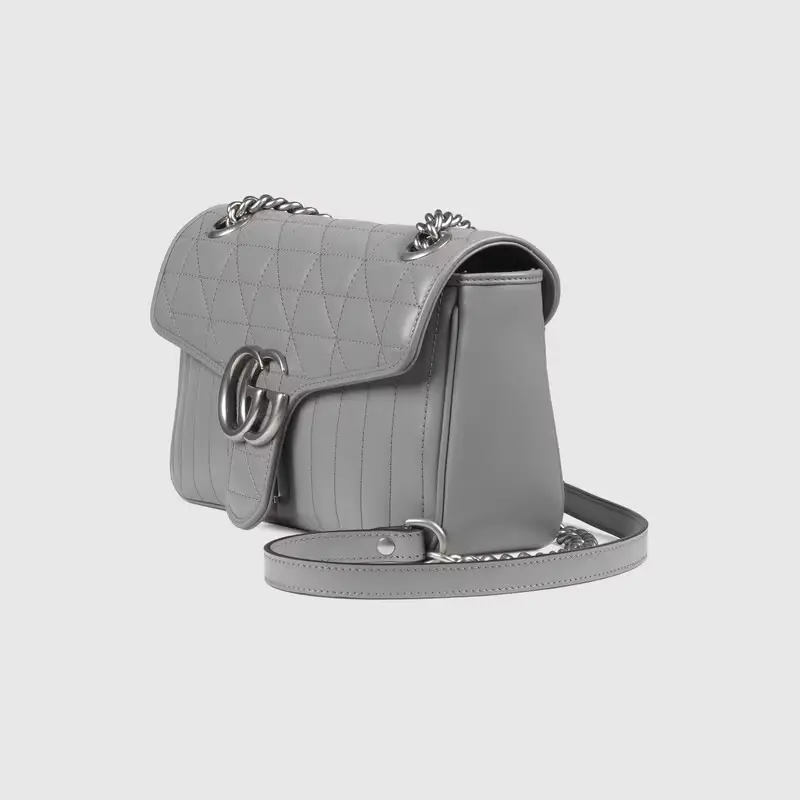 Alternative view of Túi Gucci GG Marmont Small Shoulder 'Dark Grey' 443497-UM8AN-1711