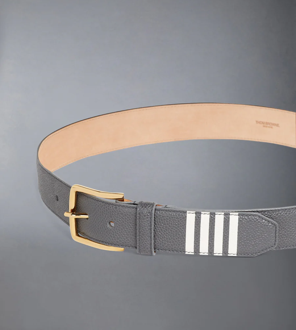 Thắt Lưng Thom Browne Pebble Grain 4-bar 'Grey' MCX049A-00198-025 - Ảnh 4
