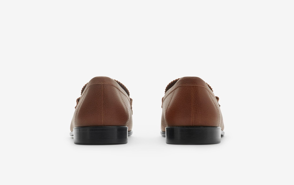 Giày Burberry Leather Pearl Loafers 'Pinecone' 81091781 - Ảnh 6