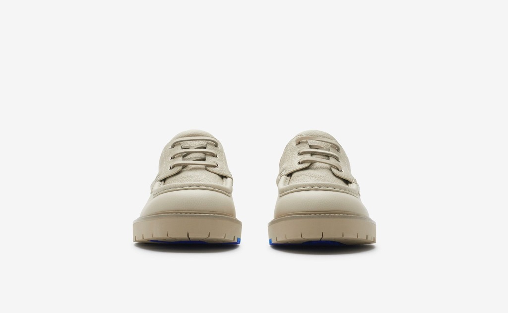 Giày Burberry Leather Raft Boat Shoes 'Nutmeg' 81016311 - Ảnh 3