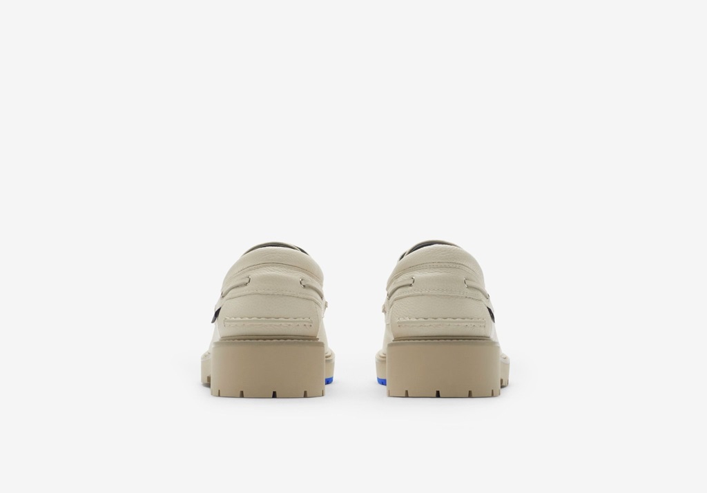 Giày Burberry Leather Raft Boat Shoes 'Nutmeg' 81016311 - Ảnh 5