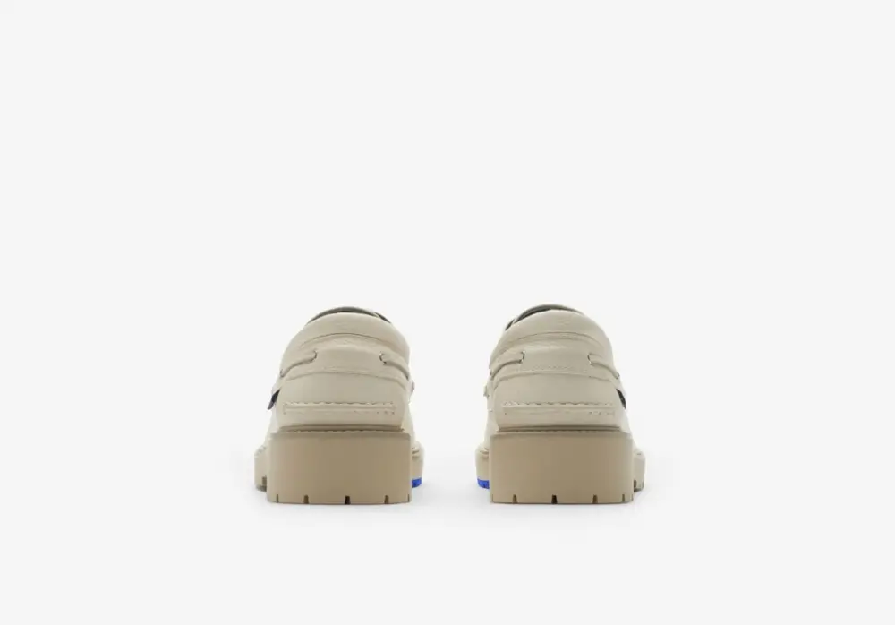 Giày Burberry Leather Raft Boat Shoes 'Nutmeg' 81016311 - Ảnh 5