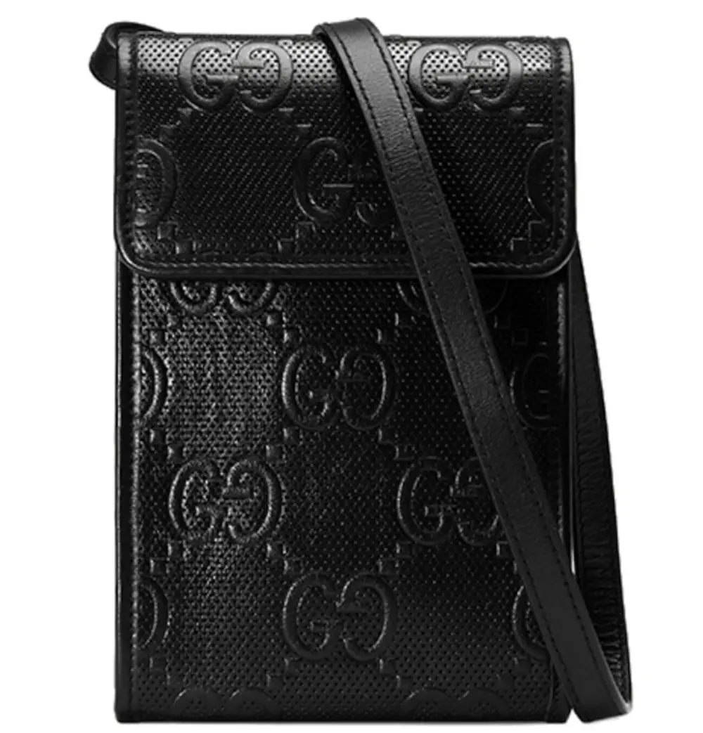 Túi Gucci Logo Leather Shoulder Bag 'Black' 625571-1W3AN-1000