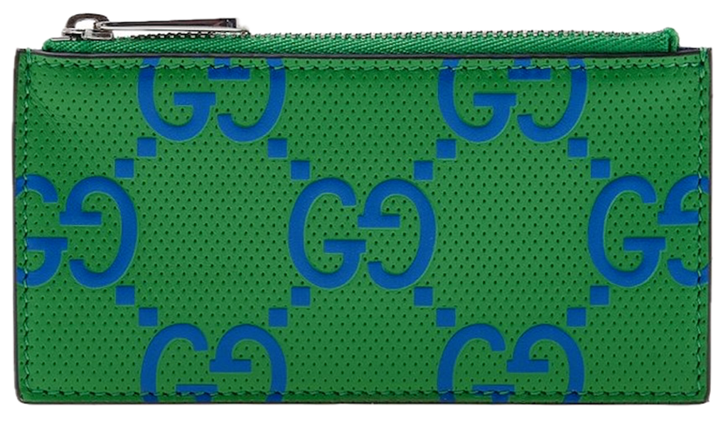 Ví Gucci Zipper Leather Card Holder 'Green' 725550-AABCZ-3148