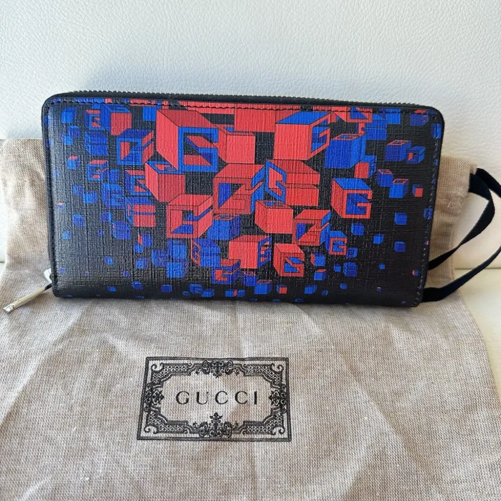 Alternative view of Ví Gucci Square G Space Print Zip Around Wallet 'Black' 628467-2CVAN-1073