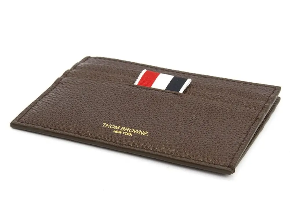 Ví Nam Thom Browne 3 Wire Tap Common Card Wallet 'Brown' MAW031L-00198-205 - Ảnh 4