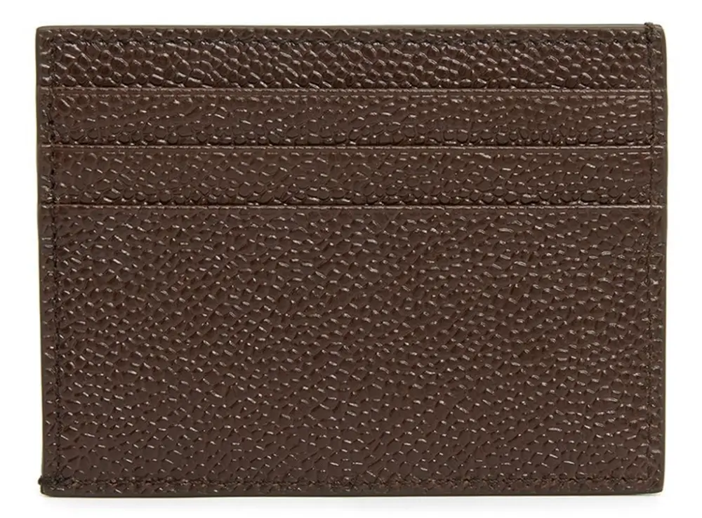 Ví Nam Thom Browne 3 Wire Tap Common Card Wallet 'Brown' MAW031L-00198-205 - Ảnh 3