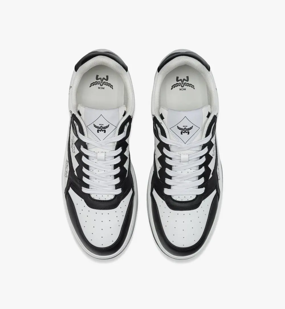 Giày MCM Neo Terrain Lo Sneakers in Visetos 'Black & white' MEXESAJ03BW042 - Ảnh 3
