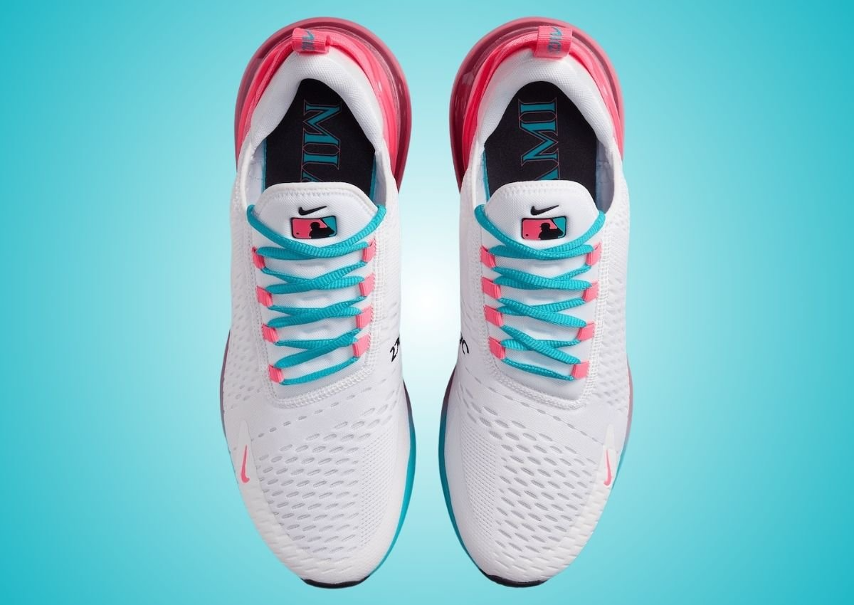 Giày Nike Air Max 270 City Connect x Miami Marlins 'White' HQ8001-100 - Ảnh 3