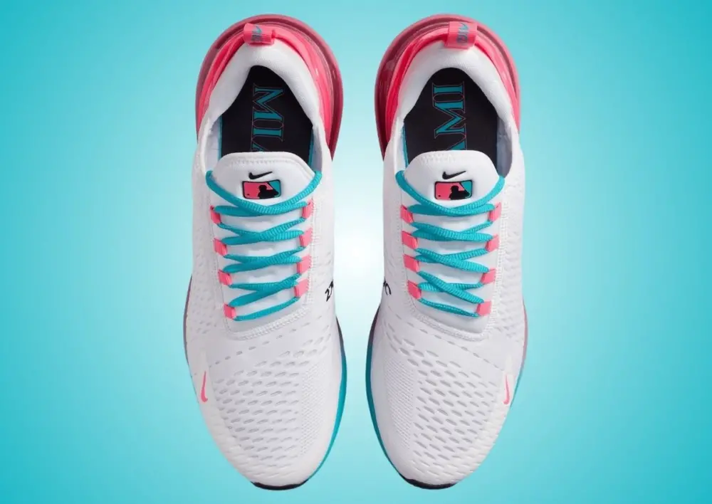 Giày Nike Air Max 270 City Connect x Miami Marlins 'White' HQ8001-100 - Ảnh 3