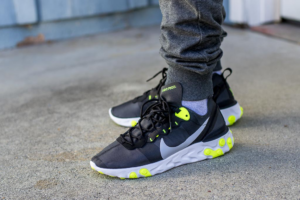 Giày Nike React Element 55 ‘Black Volt’ BQ6166-001 - Ảnh 3