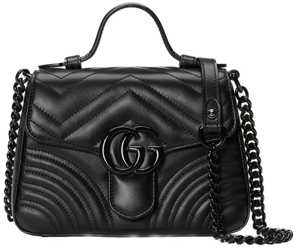 Túi Gucci GG Marmont Mini Top Handle Bag 'Black' 702563-DTDFV-1000