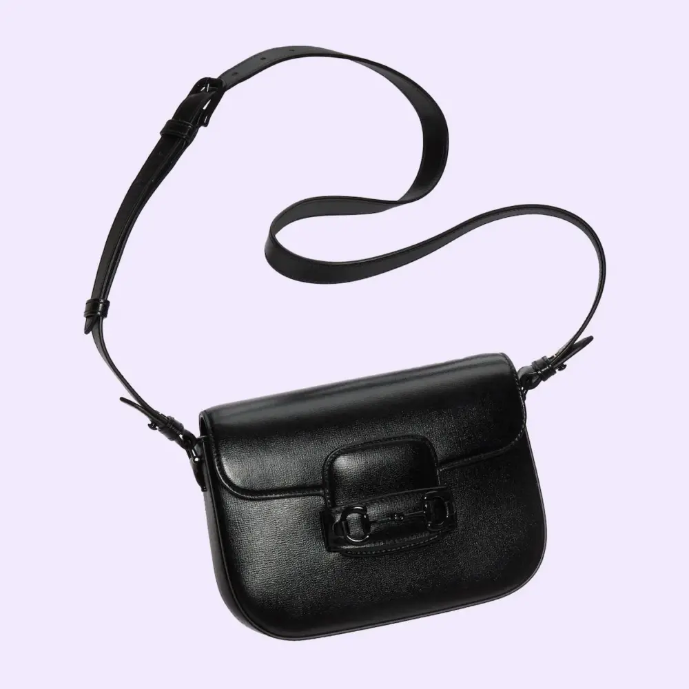 Túi Gucci Horsebit 1955 Small Shoulder Bag 'Black' 726226-AABE1-1060 - Ảnh 3