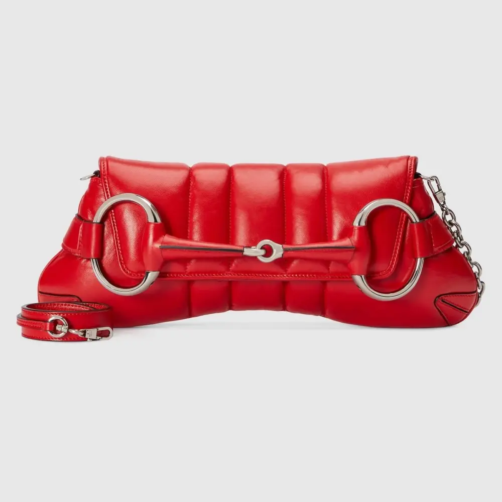 Túi Gucci Horsebit Chain Medium Shoulder Bag 'Red' 764255-AACU1-6404 - Ảnh 8