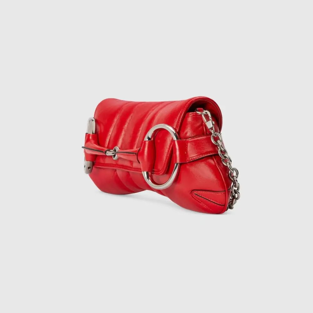 Túi Gucci Horsebit Chain Medium Shoulder Bag 'Red' 764255-AACU1-6404 - Ảnh 11