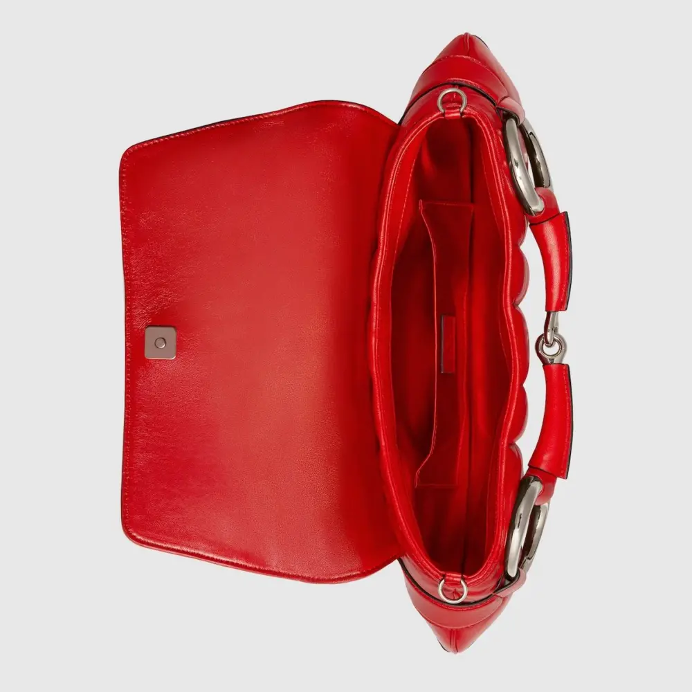 Túi Gucci Horsebit Chain Medium Shoulder Bag 'Red' 764255-AACU1-6404 - Ảnh 3