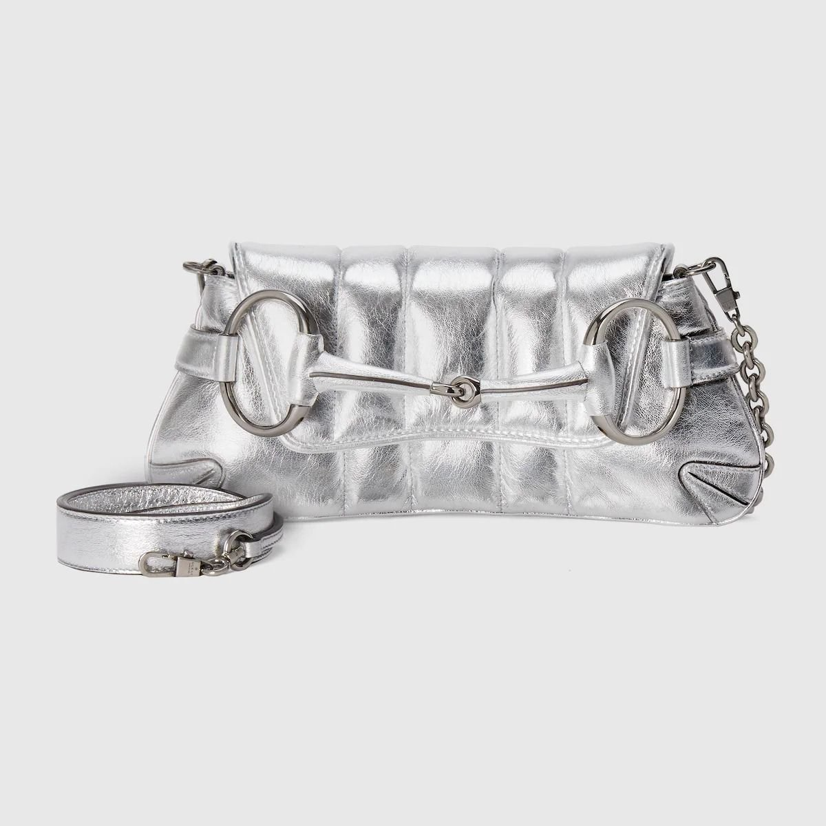 Túi Gucci Horsebit Chain Small Shoulder Bag 'Silver' 764339-AACY5-8106 - Ảnh 7