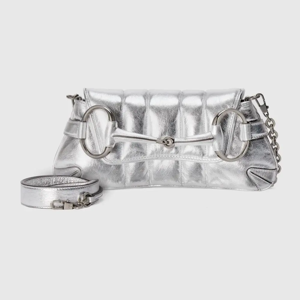 Túi Gucci Horsebit Chain Small Shoulder Bag 'Silver' 764339-AACY5-8106 - Ảnh 7