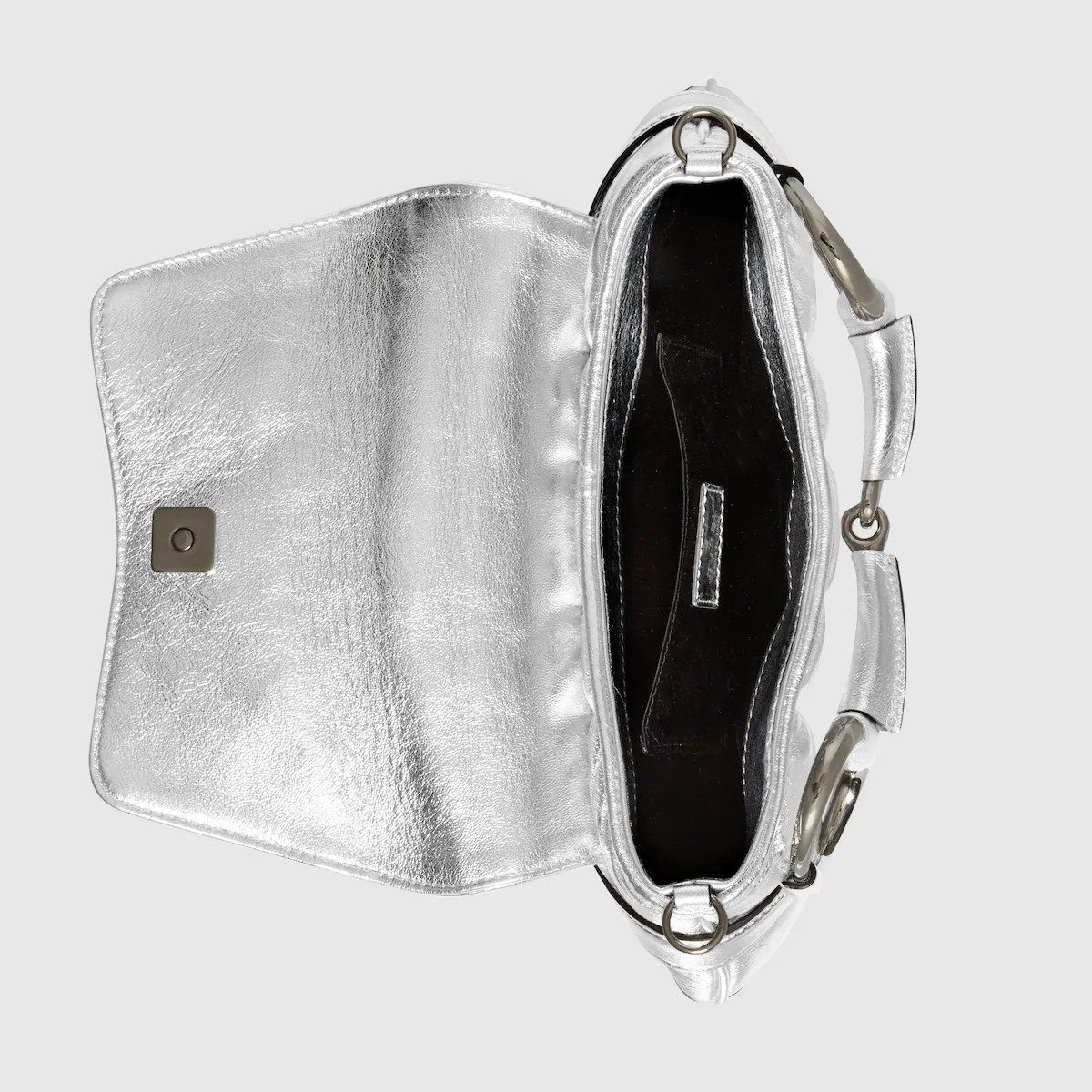 Túi Gucci Horsebit Chain Small Shoulder Bag 'Silver' 764339-AACY5-8106 - Ảnh 3