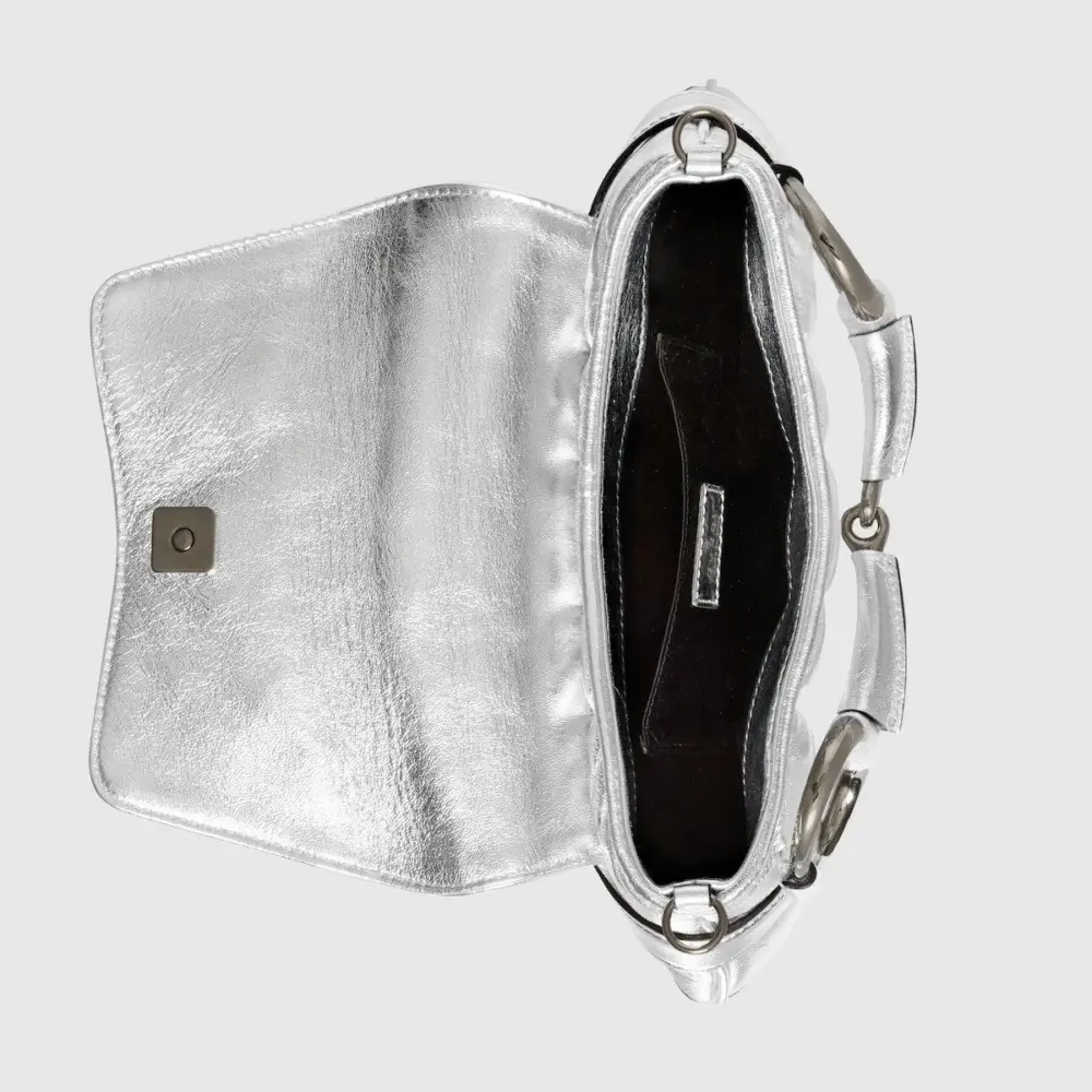 Túi Gucci Horsebit Chain Small Shoulder Bag 'Silver' 764339-AACY5-8106 - Ảnh 3