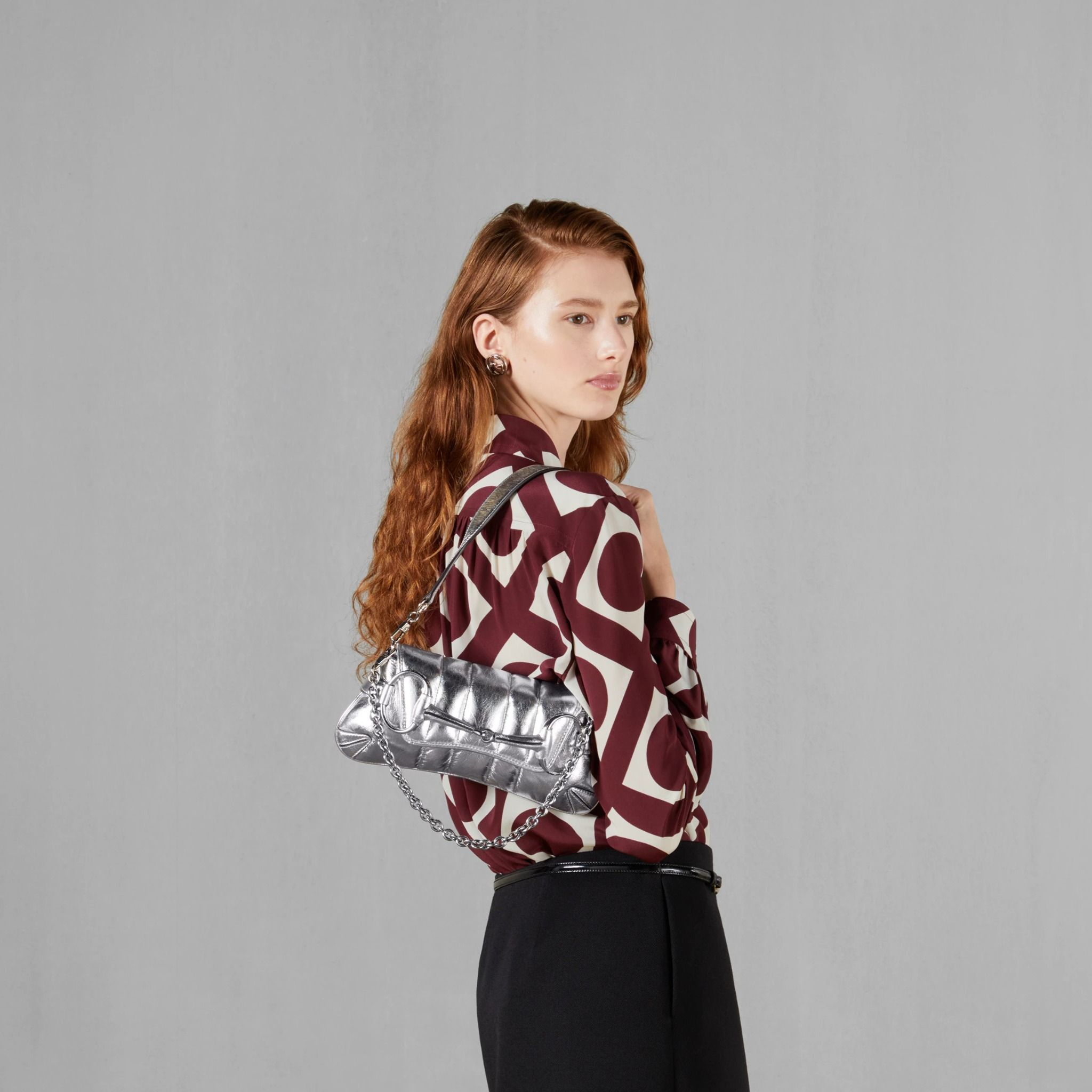 Túi Gucci Horsebit Chain Small Shoulder Bag 'Silver' 764339-AACY5-8106 - Ảnh 9