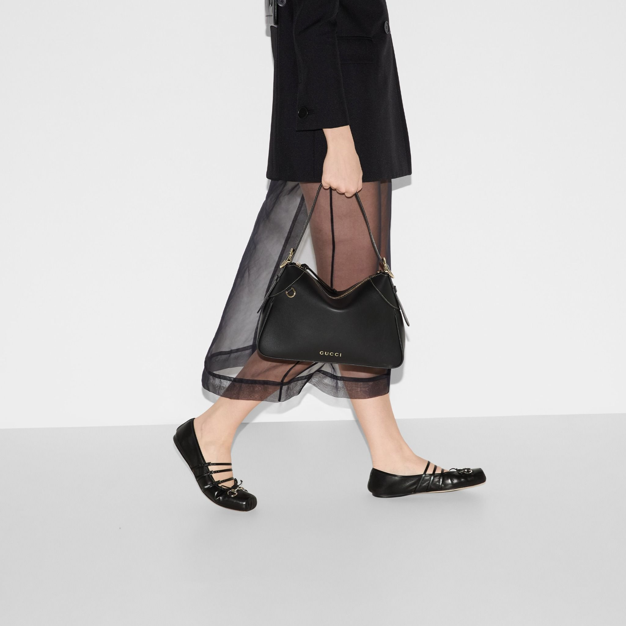 Túi Nữ Gucci Emblem Large Shoulder Bag 'Black' 815217-AAEC2-1000 - Ảnh 8