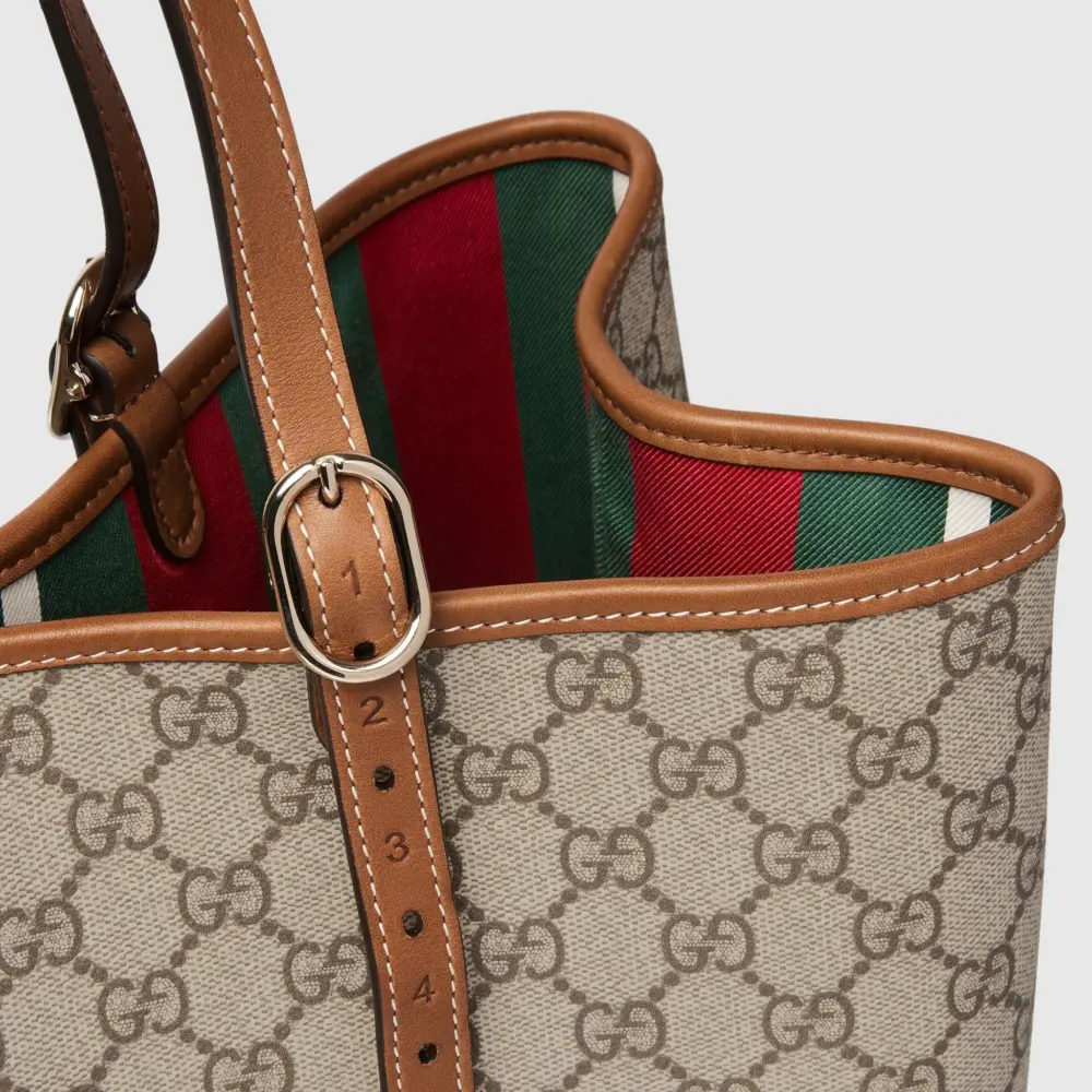 Túi Gucci GG Emblem Large Tote Bag 'Beige' 815212-FAD6L-9758 - Ảnh 6