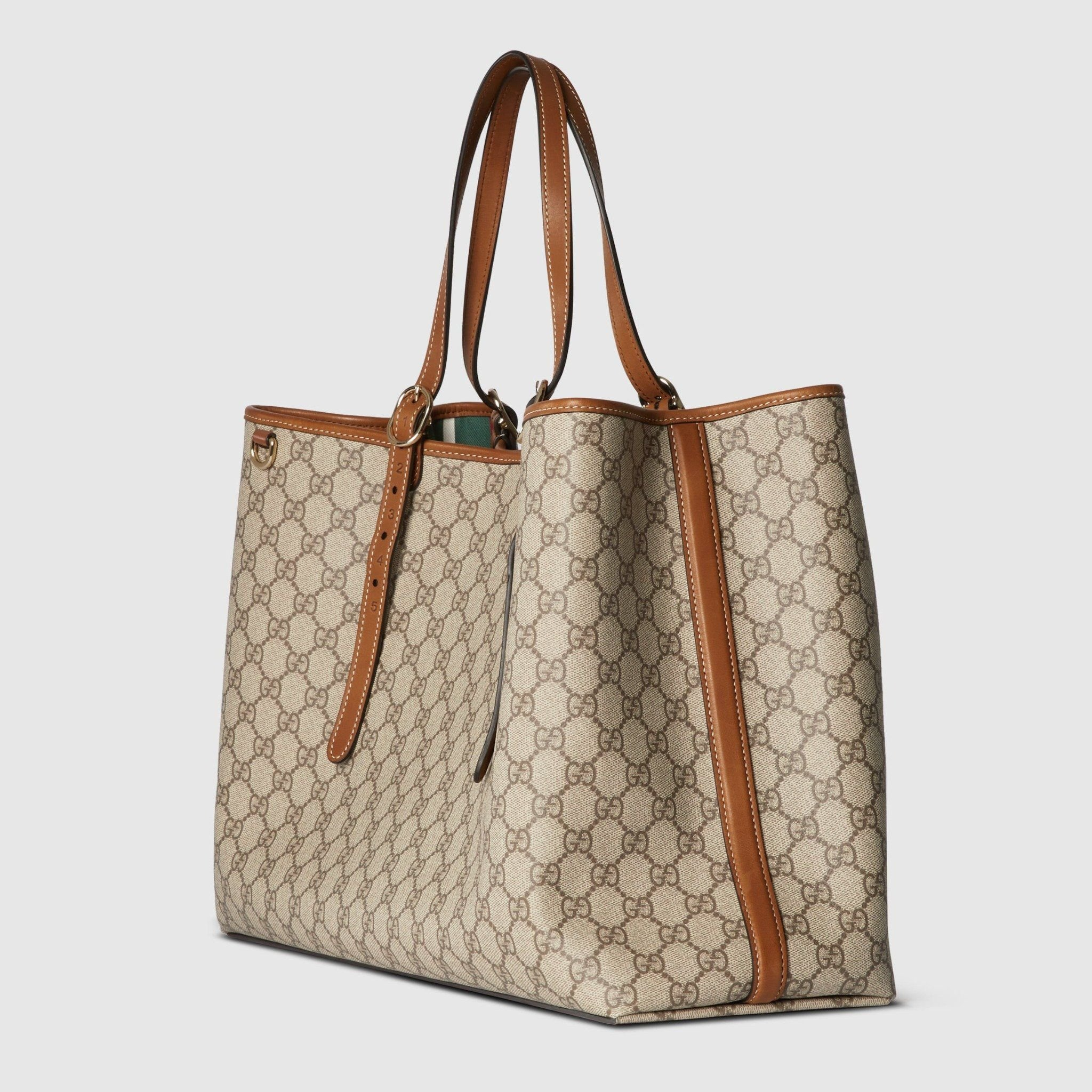 Túi Gucci GG Emblem Large Tote Bag 'Beige' 815212-FAD6L-9758 - Ảnh 5