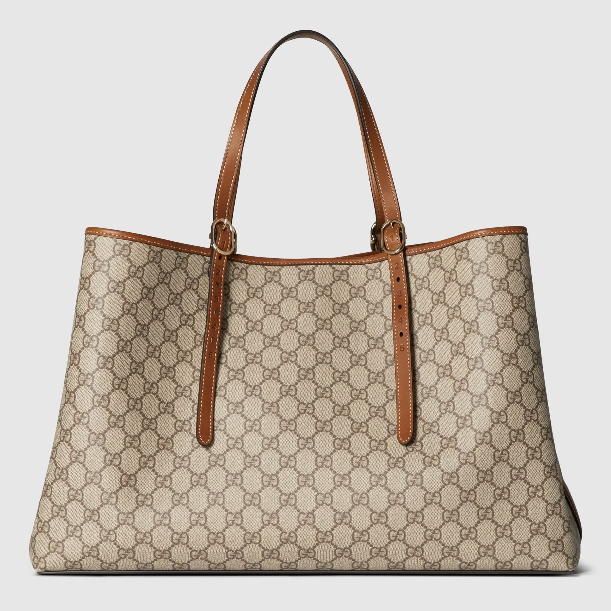 Túi Gucci GG Emblem Large Tote Bag 'Beige' 815212-FAD6L-9758 - Ảnh 4