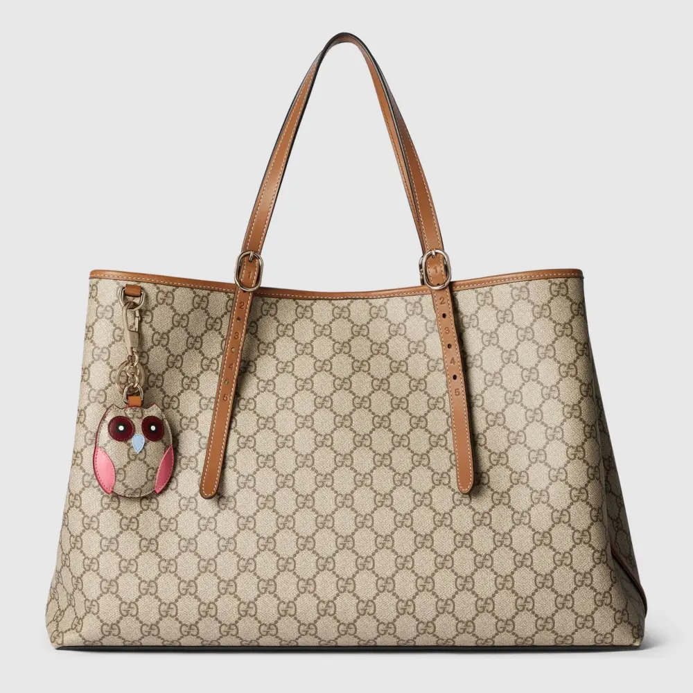 Alternative view of Túi Gucci GG Emblem Large Tote Bag 'Beige' 815212-FAD6L-9758