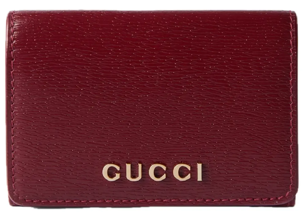 Ví Gucci Card Case With Gucci Script 'Burgundy' 790101-0OP0T-6207