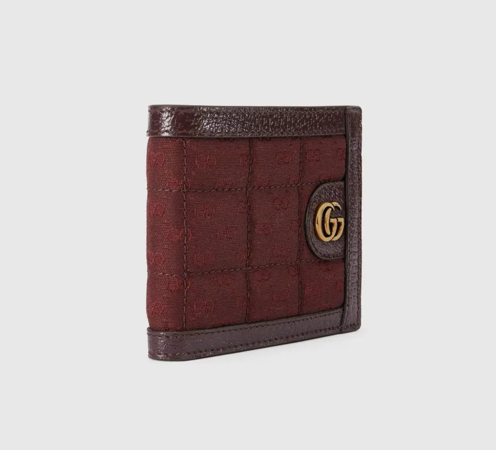 Ví Nam Gucci Mini GG Canvas Wallet 'Burgundy' 756526-FAB7W-6041 - Ảnh 3