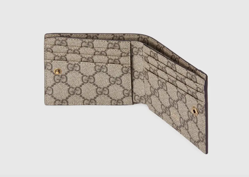 Ví Nam Gucci Mini GG Canvas Wallet 'Burgundy' 756526-FAB7W-6041 - Ảnh 4