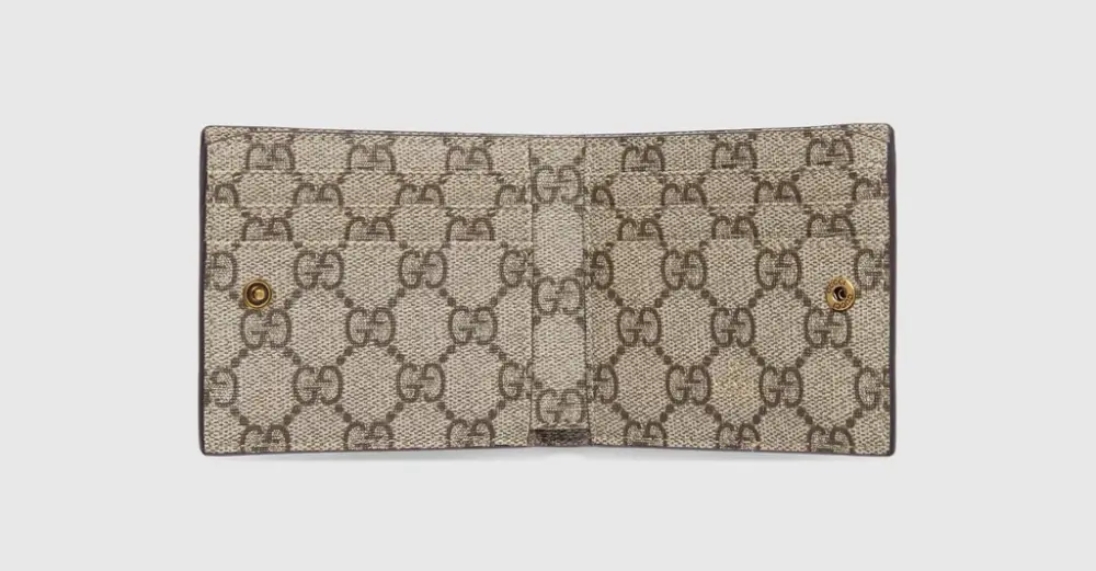 Alternative view of Ví Nam Gucci Mini GG Canvas Wallet 'Burgundy' 756526-FAB7W-6041