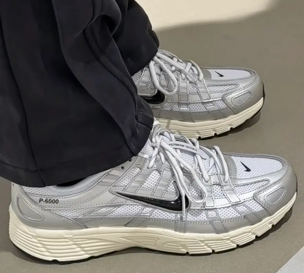 Alternative view of Giày Nike P-6000 ‘White Metallic Silver’ CD6404-105