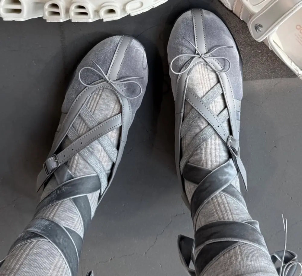 Giày Adidas Taekwondo Mei Ballet ‘Grey’ JR4487 - Ảnh 4