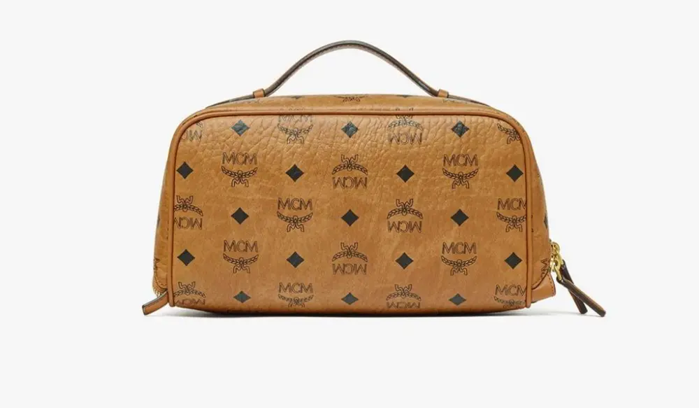 Túi MCM Ottomar Toiletry Bag in Visetos 'Cognac' MXZESTT06CO001 - Ảnh 4