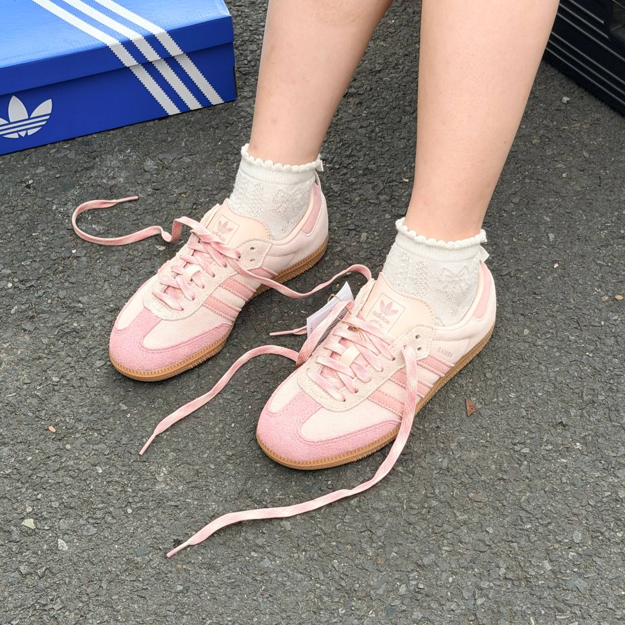 Giày Adidas Samba OG 'Wonder Quartz' JR8874 - Ảnh 6