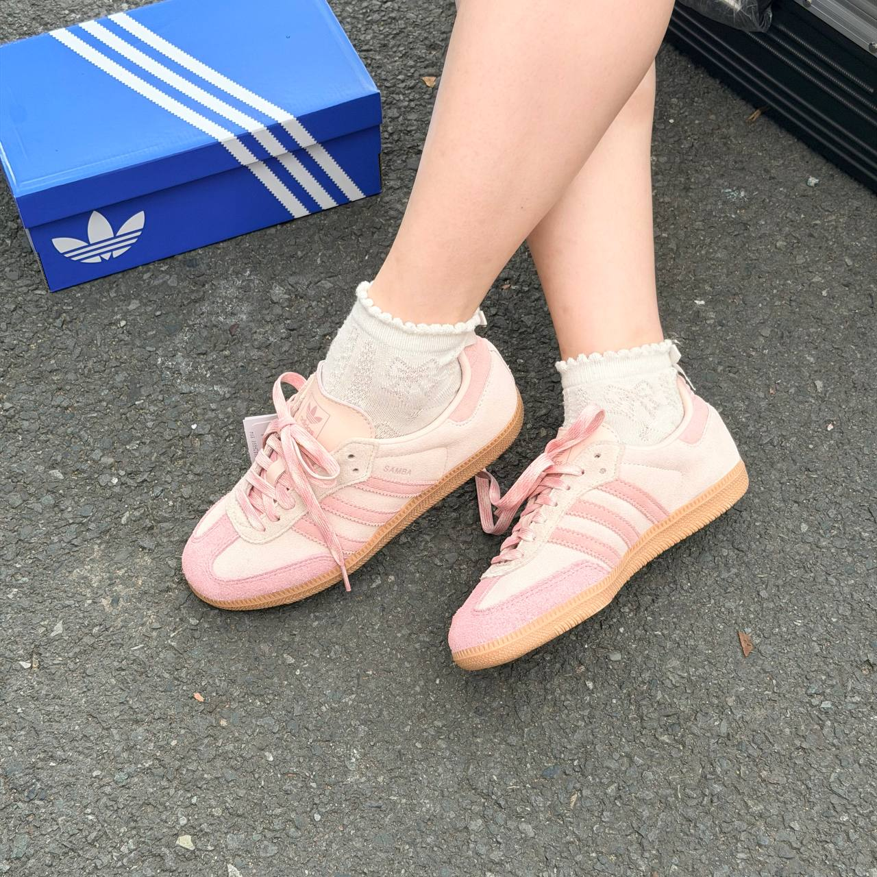 Giày Adidas Samba OG 'Wonder Quartz' JR8874 - Ảnh 5