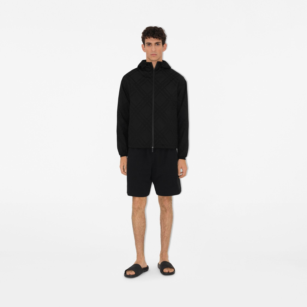 Alternative view of Dép Burberry Embossed Check Dive Slides 'Black' 81047181